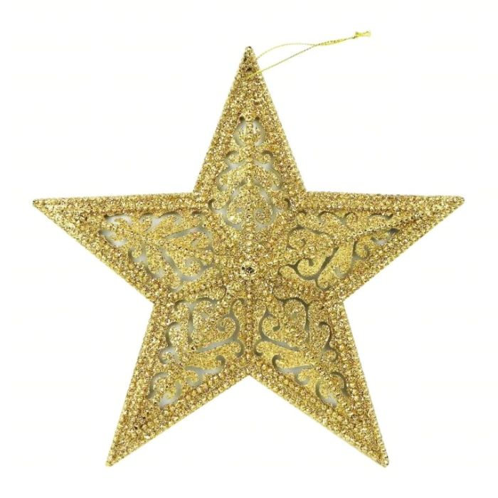 25cm Glitter Hanging Star HS120