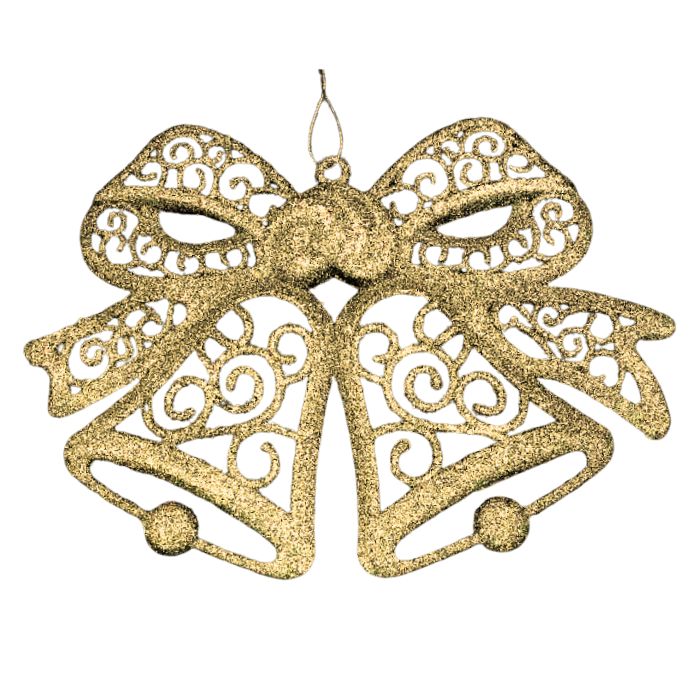 27cm Glitter Bell Hanging Decoration HS111