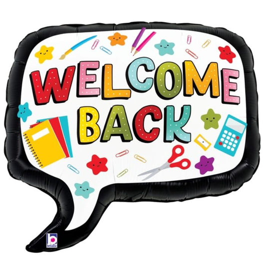 28 Inch Welcome Back Speech Bubble Foil Balloon BL25309P