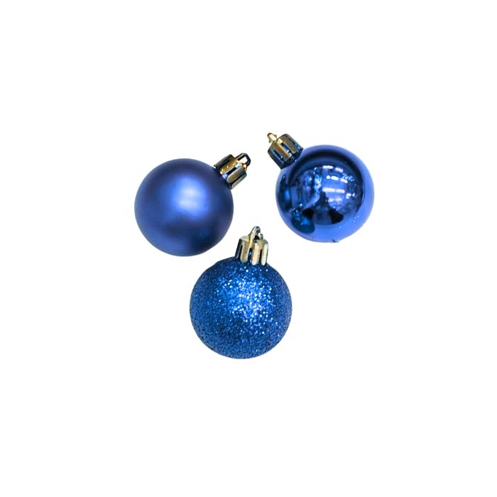 Mixed Mini Glitter Shiny Plain Christmas Ball (Assorted)