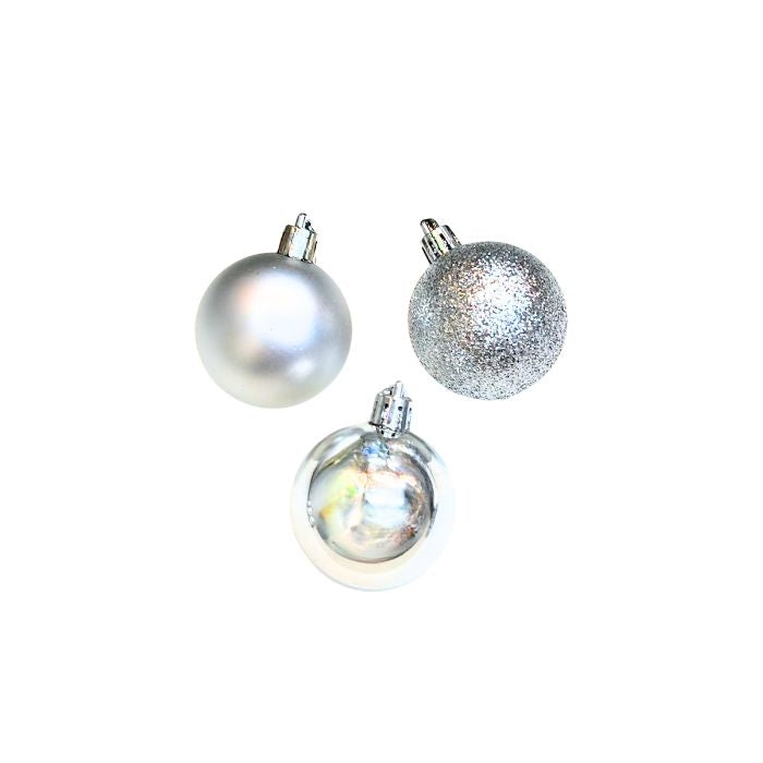 Mixed Mini Glitter Shiny Plain Christmas Ball (Assorted)