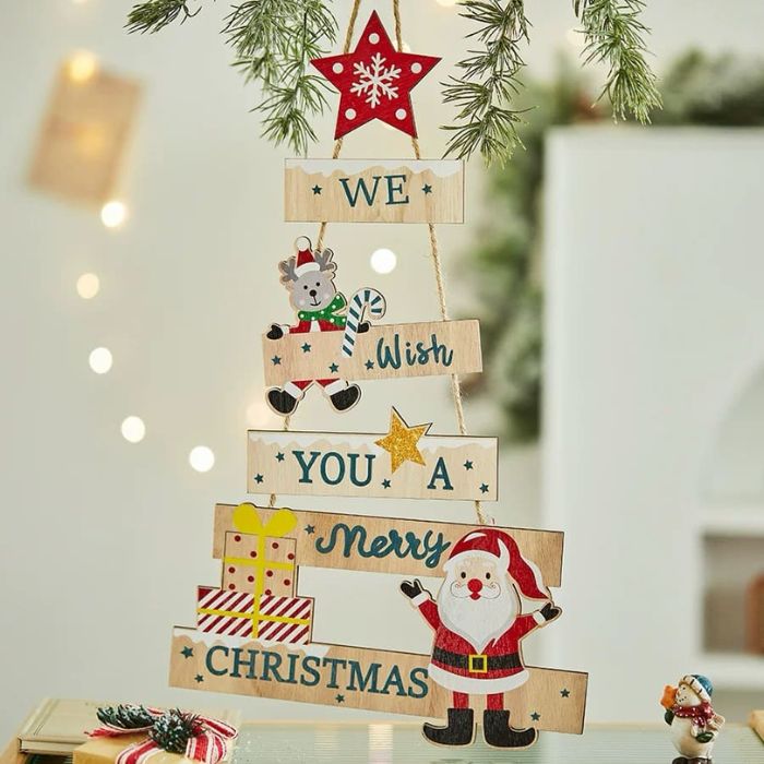 30x50cm Wooden Christmas Hanging Decoration