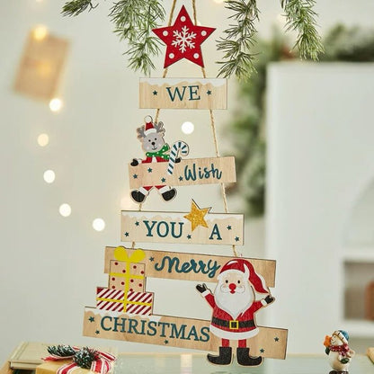 30x50cm Wooden Christmas Hanging Decoration