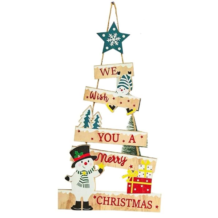 30x50cm Wooden Christmas Hanging Decoration