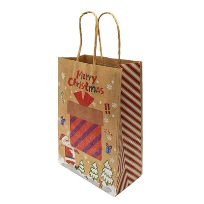 Brown Christmas themed kraft paper bag