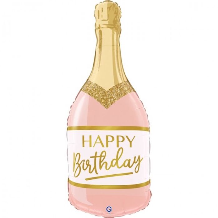 32 Inch Pink Birthday Bottle Foil Balloon GB72273P