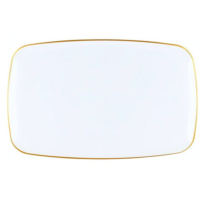 32cm Premium Rectangle Plastic Plate (3pcs)