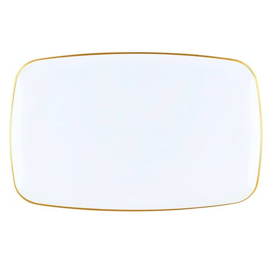 32cm Premium Rectangle Plastic Plate (3pcs)