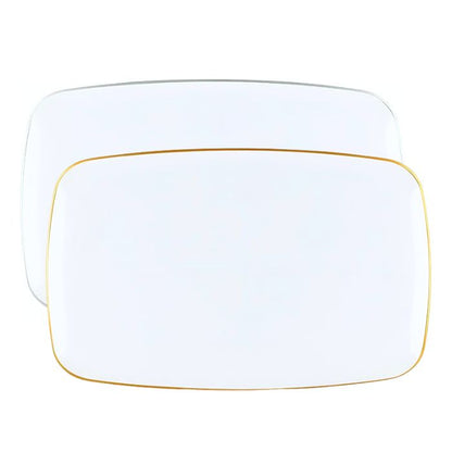 32cm Premium Rectangle Plastic Plate (3pcs)