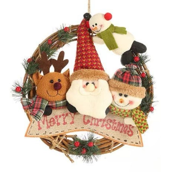 30cm Twine Wreath with Soft Toy