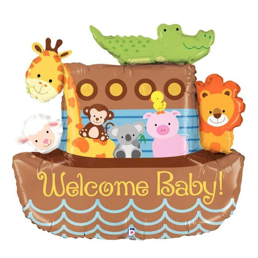 37 Inch Welcome Baby Noah's Ark Foil Balloon BL35032
