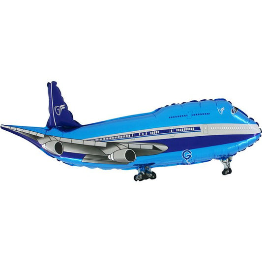 38 Inch Airplane Blue Foil Balloon GB213BP