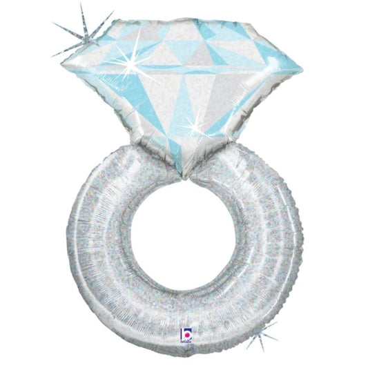 38 Inch Supershape Platinum Wedding Ring Foil Balloon BL35366P