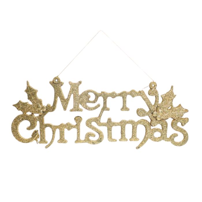 Glitter Merry Christmas Hanging Decor