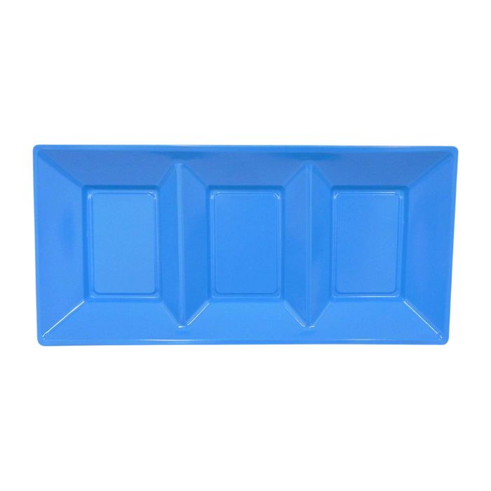 3 Compartment Rectangle Plastic Plates (3pc) – cgsparty