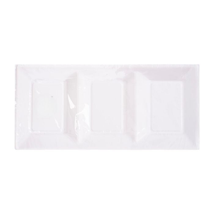 3 Compartment Rectangle Plastic Plates (3pc) – cgsparty