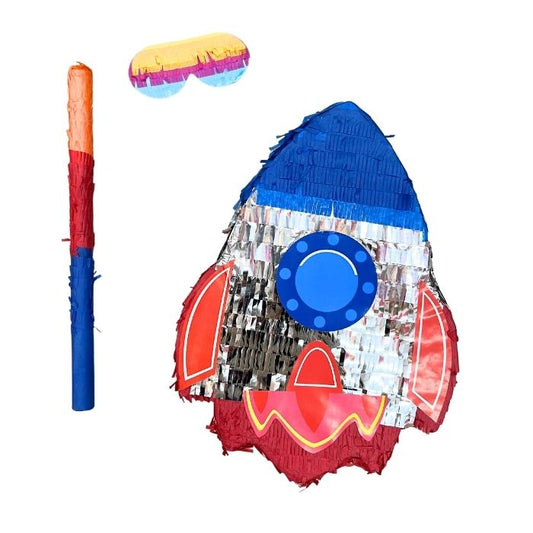 Mini Rocket Spaceship Pinata Set