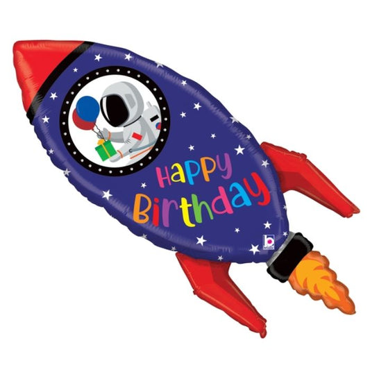 40 Inch Birthday Rocket Foil Balloon BL35969P