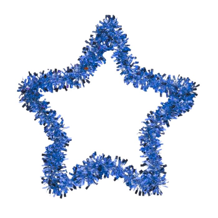 40cm Tinsel Star Hanging Decoration