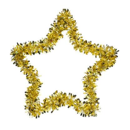 40cm Tinsel Star Hanging Decoration