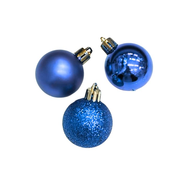 Mixed Mini Glitter Shiny Plain Christmas Ball (Assorted)