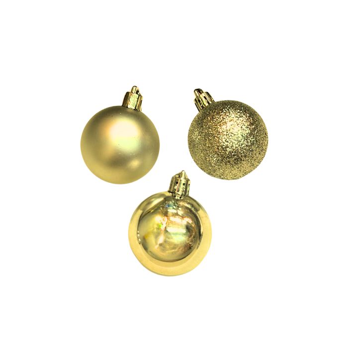 Mixed Mini Glitter Shiny Plain Christmas Ball (Assorted)
