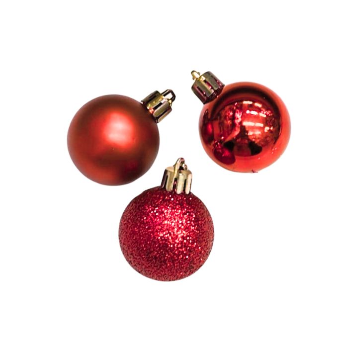 Mixed Mini Glitter Shiny Plain Christmas Ball (Assorted)