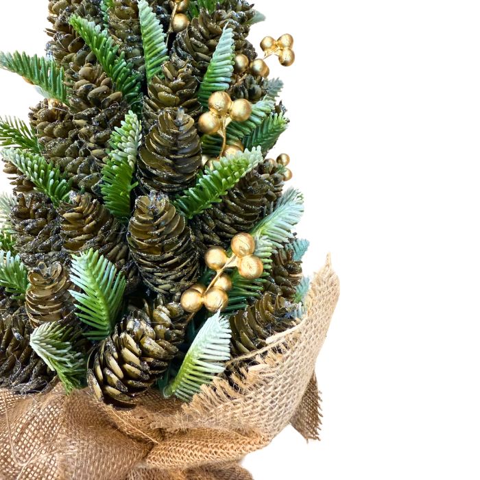 43cm Glitter PVC Pine Cone Tree 158XS388-1
