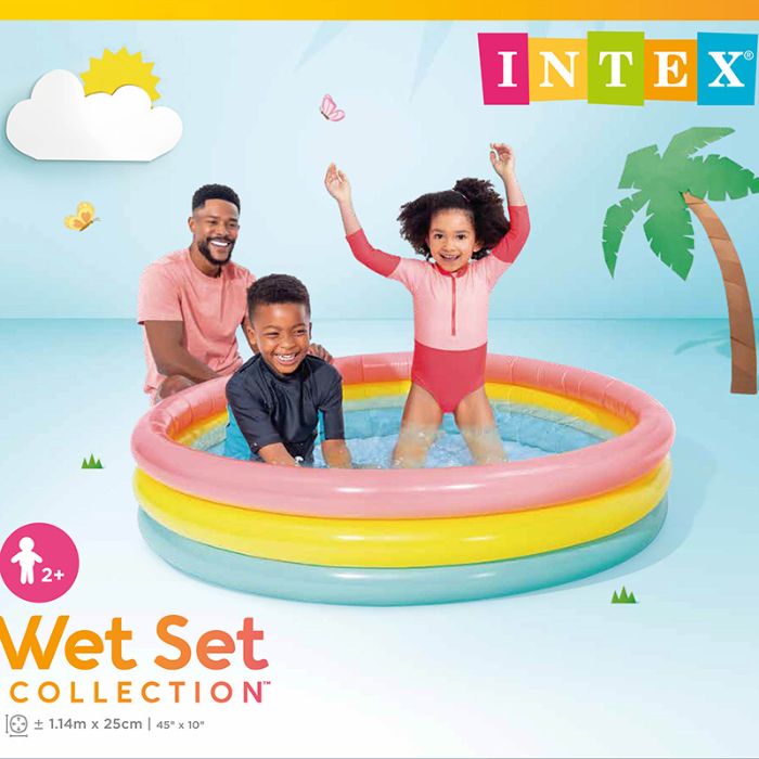 Intex Brand Intex 57412NP Sunset Inflatable Three Ring Pool – CGS Party