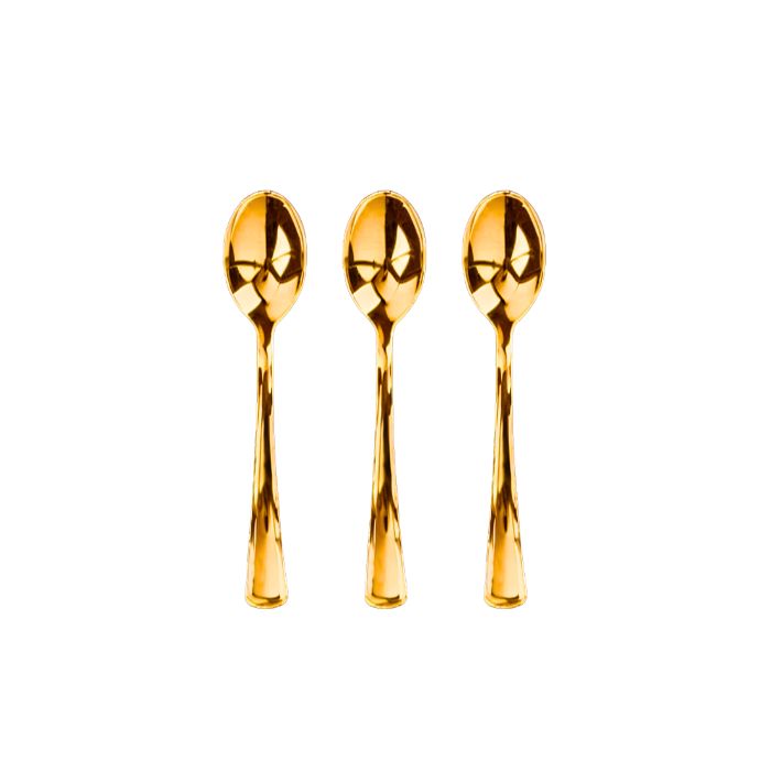 Shiny Gold Plastic Utensils (25pc)