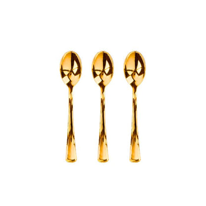 Shiny Gold Plastic Utensils (25pc)
