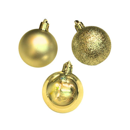 Mixed Mini Glitter Shiny Plain Christmas Ball (Assorted)