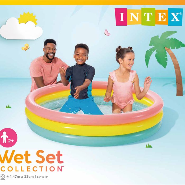 Intex Brand Intex 57422NP Sunset Inflatable Three Ring Pool – CGS Party