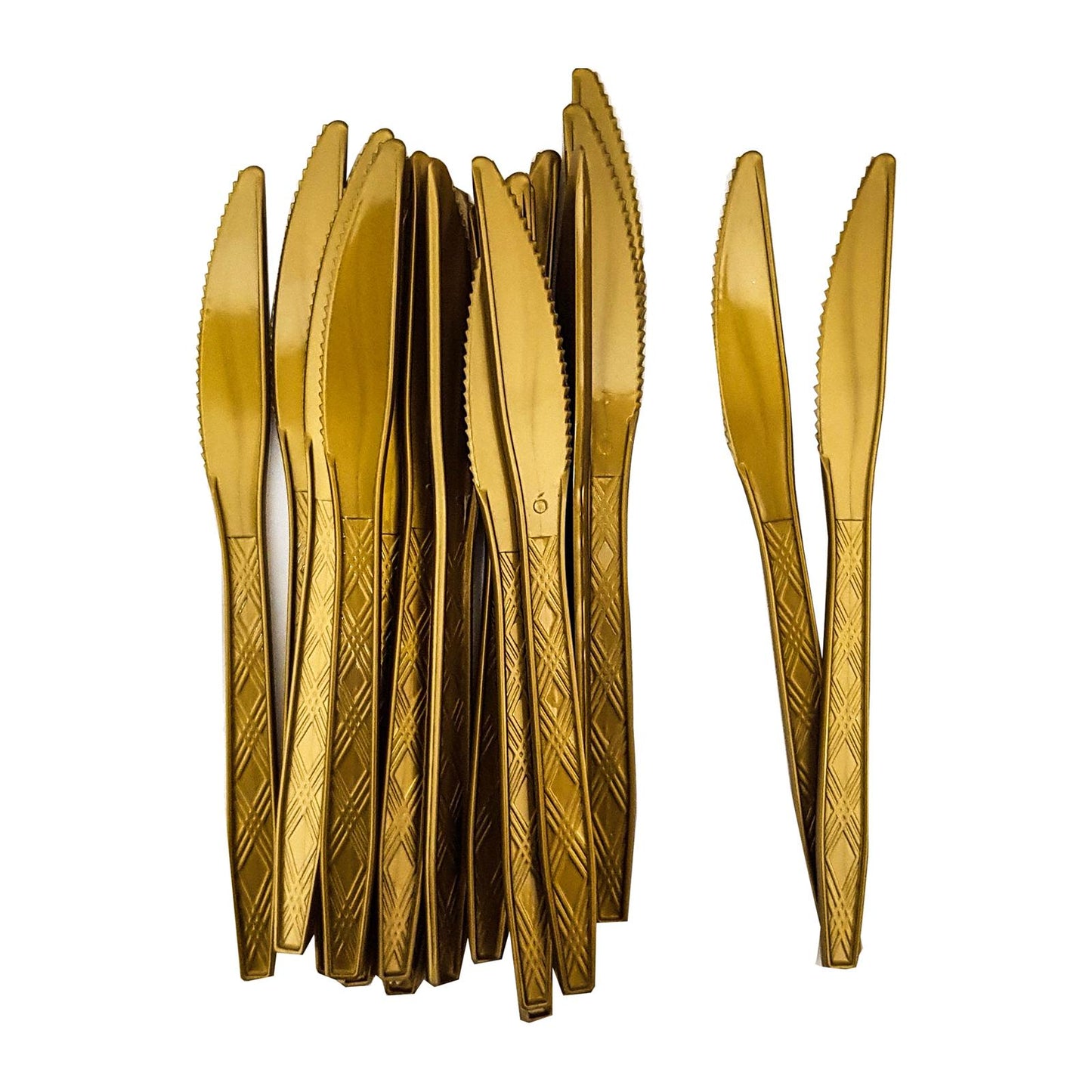 Matt Gold Plastic Utensils