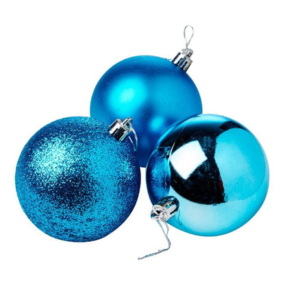 Mixed Glitter Shiny Plain Christmas Balls (Assorted)