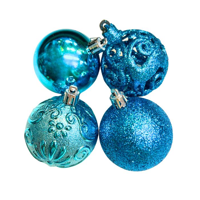 6cm Mixture Christmas Balls (24pc) (Assorted)