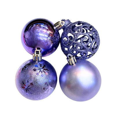 6cm Mixture Christmas Balls (24pc) (Assorted)