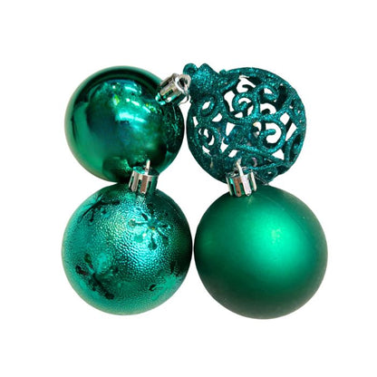 6cm Mixture Christmas Balls (24pc) (Assorted)