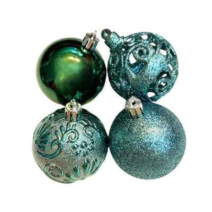 6cm Mixture Christmas Balls (24pc) (Assorted)