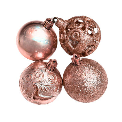 6cm Mixture Christmas Balls (24pc) (Assorted)