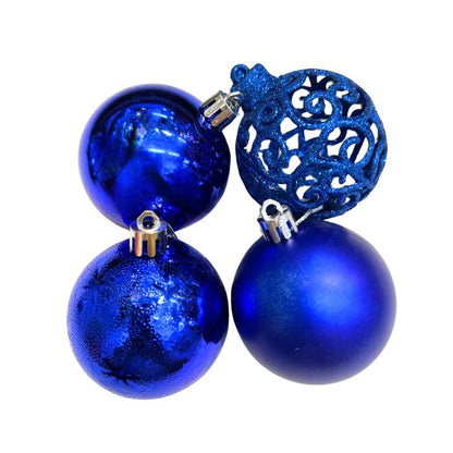 6cm Mixture Christmas Balls (24pc) (Assorted)