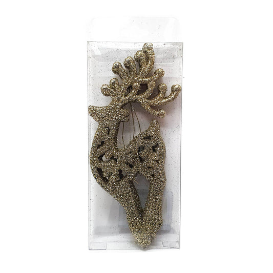 14.5cm Glitter Hanging Reindeer HS047 (5pcs)