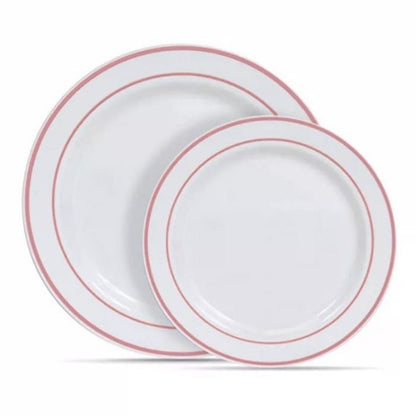 Premium Plastic Plates (Shiny Rim) (10pcs)