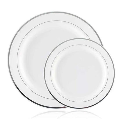 Premium Plastic Plates (Shiny Rim) (10pcs)