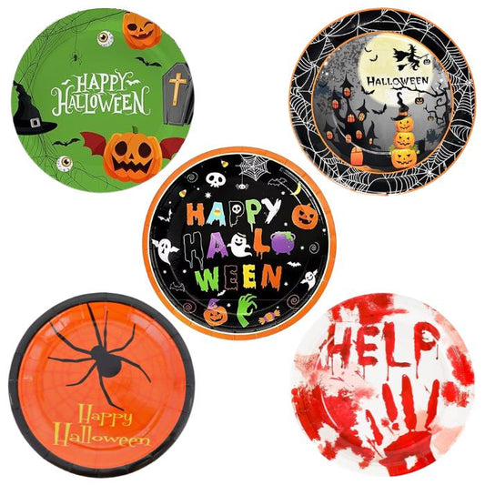 7" Halloween Paper Plates 10pcs