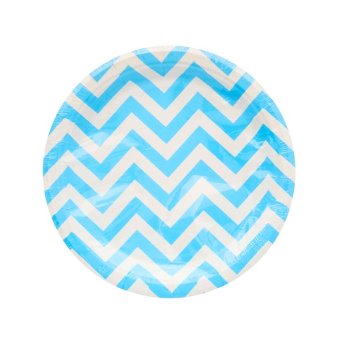 Big Wave Design Paper Plates (10pcs)