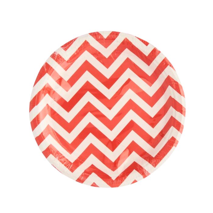 Big Wave Design Paper Plates (10pcs)
