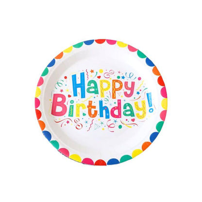 Colorful Confetti Happy Birthday Theme Tableware