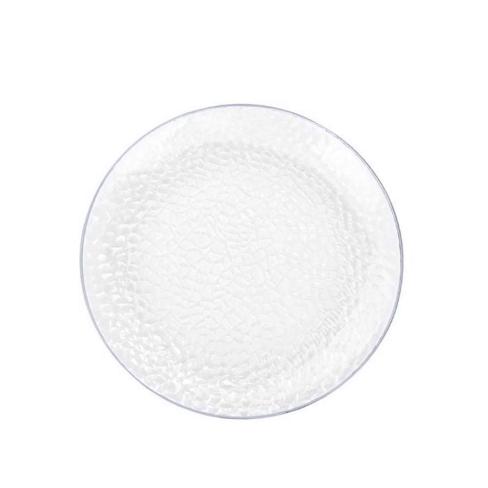 Premium Transparent Plastic Plates with Shiny Rim