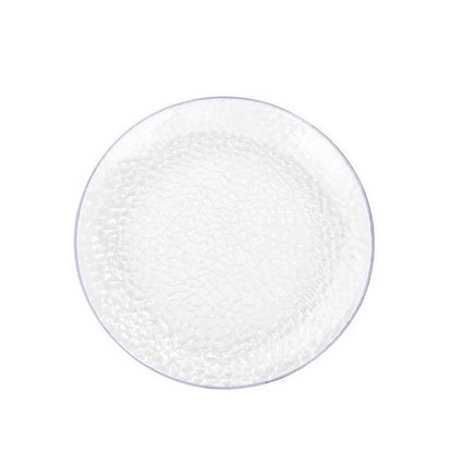 Premium Transparent Plastic Plates with Shiny Rim